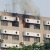 Workers Evacuate as Fire Erupts at Federal Secretariat in Abuja