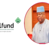 NELfund logo with green symbol and a circular portrait of a man in traditional Nigerian attire.