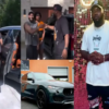 Collage of three scenes: men with a car, two men shaking hands near a vehicle, and a man posing in front of a pink mosaic wall.