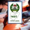 INEC logo centered over a blurred scene of people voting, suggesting an election context.