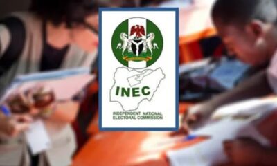 INEC logo centered over a blurred scene of people voting, suggesting an election context.