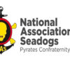NAS logo: skull inside a red oval on an anchor with yellow wings, and the text 'National Association of Seadogs Pyrates Confraternity'
