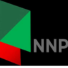 Logo with multicolor geometric shapes to the left of the gray 'NNPC' lettering on a black background.