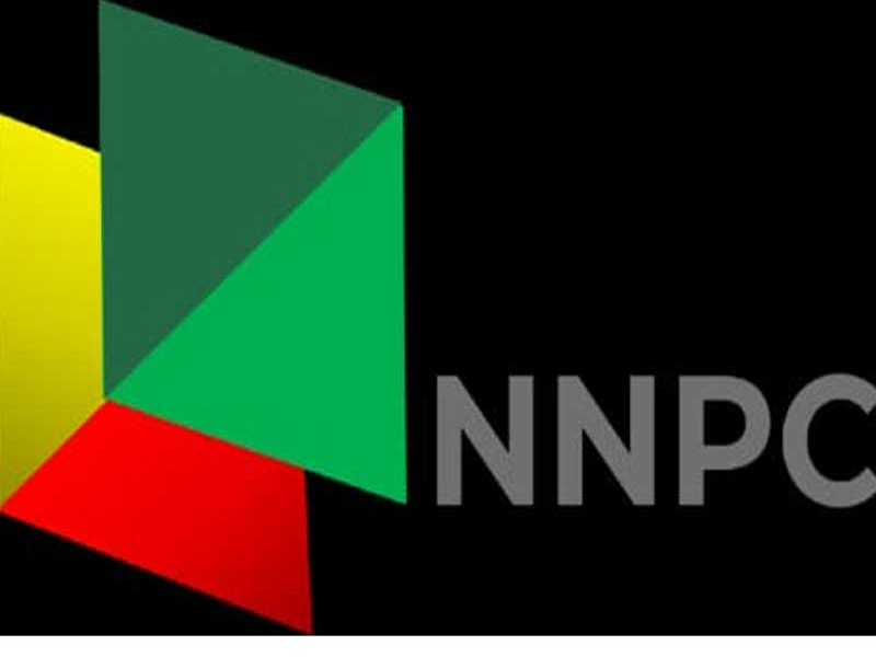 Logo with multicolor geometric shapes to the left of the gray 'NNPC' lettering on a black background.
