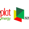 Splat Energy logo on the left and NNPC logo on the right, with a multicolored geometric icon.