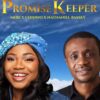 Promotional poster for 'Promise Keeper' featuring Mercy Chinwo and Nathaniel Bassey, with a blue sky background.