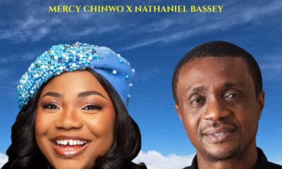 Promotional poster for 'Promise Keeper' featuring Mercy Chinwo and Nathaniel Bassey, with a blue sky background.