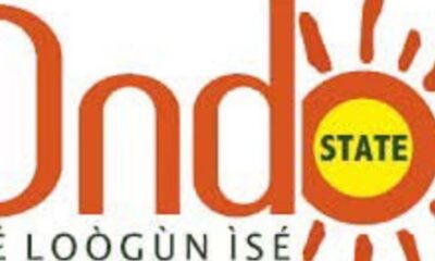 Ondo State government logo with orange text and a sun motif