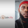 Chocolate City logo on the left, a man with a red headband on the right