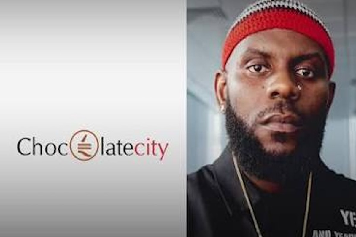Chocolate City logo on the left, a man with a red headband on the right