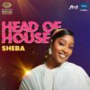 Head of House poster featuring Sheba, smiling woman in white against a purple background.