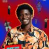 Big Brother Naija poster featuring Martins in a bright floral shirt, with 'EVICTED MARTINS' text.